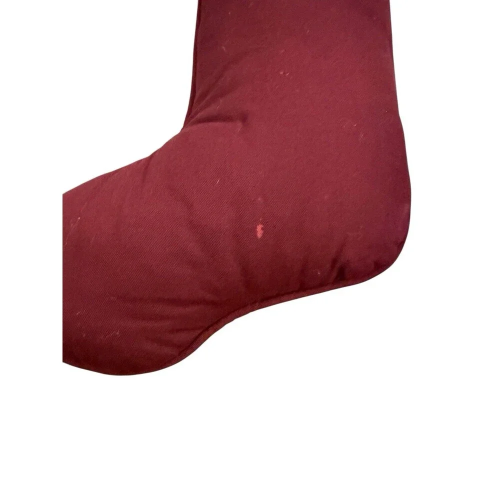 Vintage Christmas Bear Tapestry Stocking Throw Pillow Holiday Decor